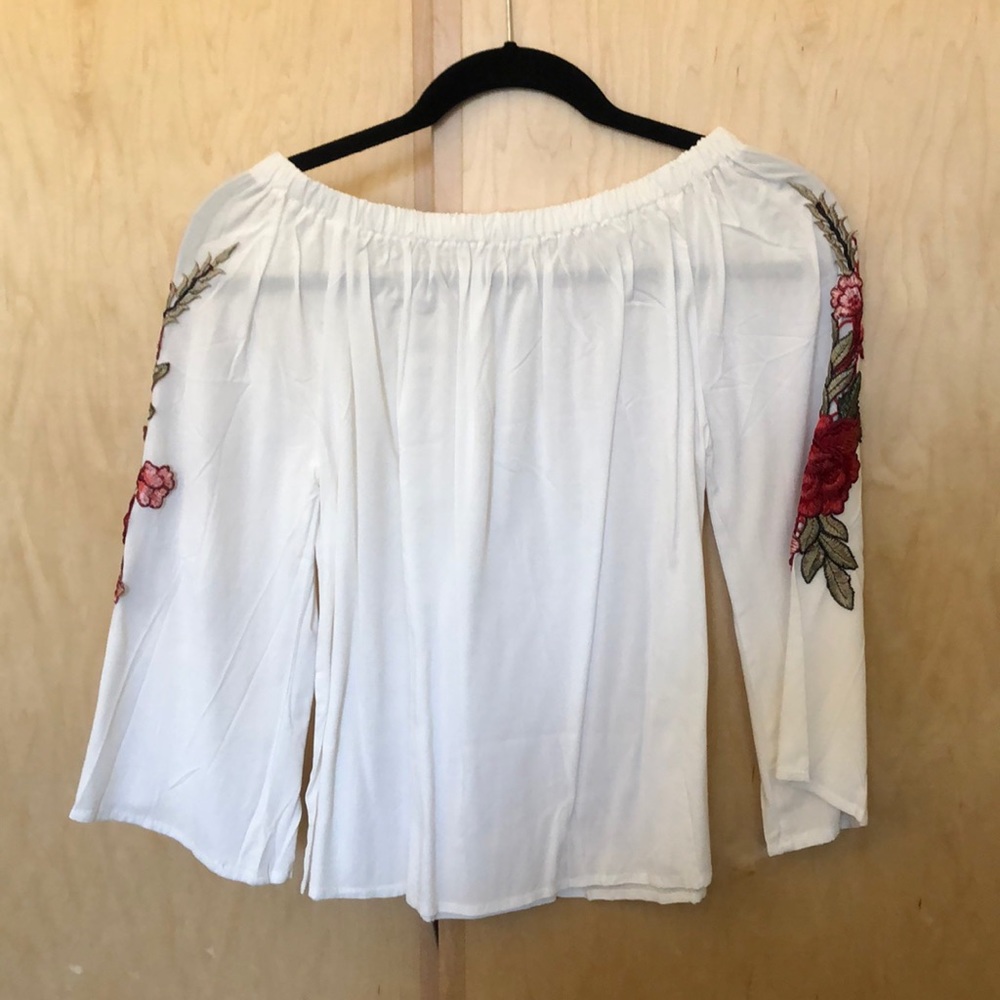 White Off the Shoulder Top